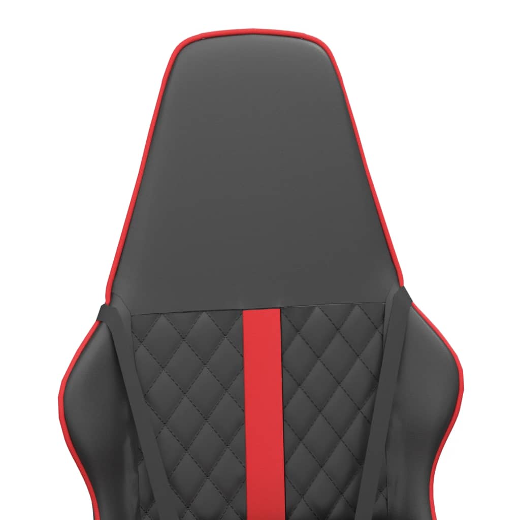 Chaise de jeu de massage rouge et noir similicuir