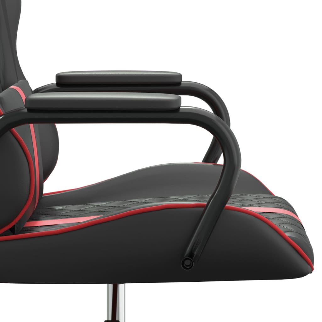 Chaise de jeu de massage rouge et noir similicuir