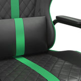 Chaise de jeu de massage vert et noir similicuir