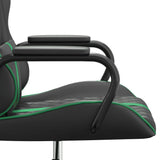 Chaise de jeu de massage vert et noir similicuir