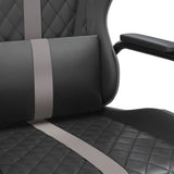 Chaise de jeu de massage gris et noir similicuir