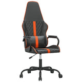 Chaise de jeu de massage orange et noir similicuir