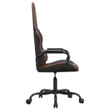 Chaise de jeu de massage orange et noir similicuir