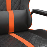 Chaise de jeu de massage orange et noir similicuir