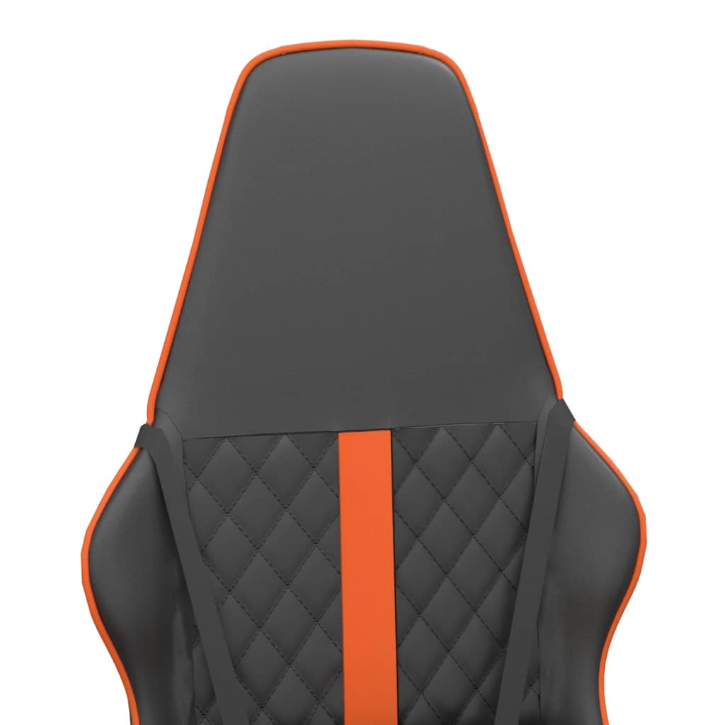 Chaise de jeu de massage orange et noir similicuir