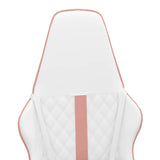 Chaise de jeu de massage rose et blanc similicuir