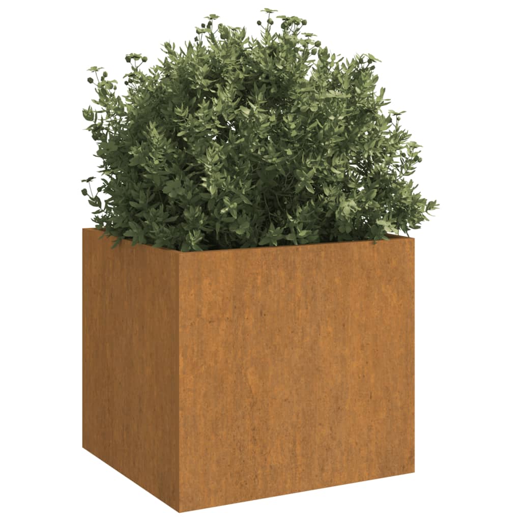 Jardinières 2 pcs 49x47x46 cm acier corten