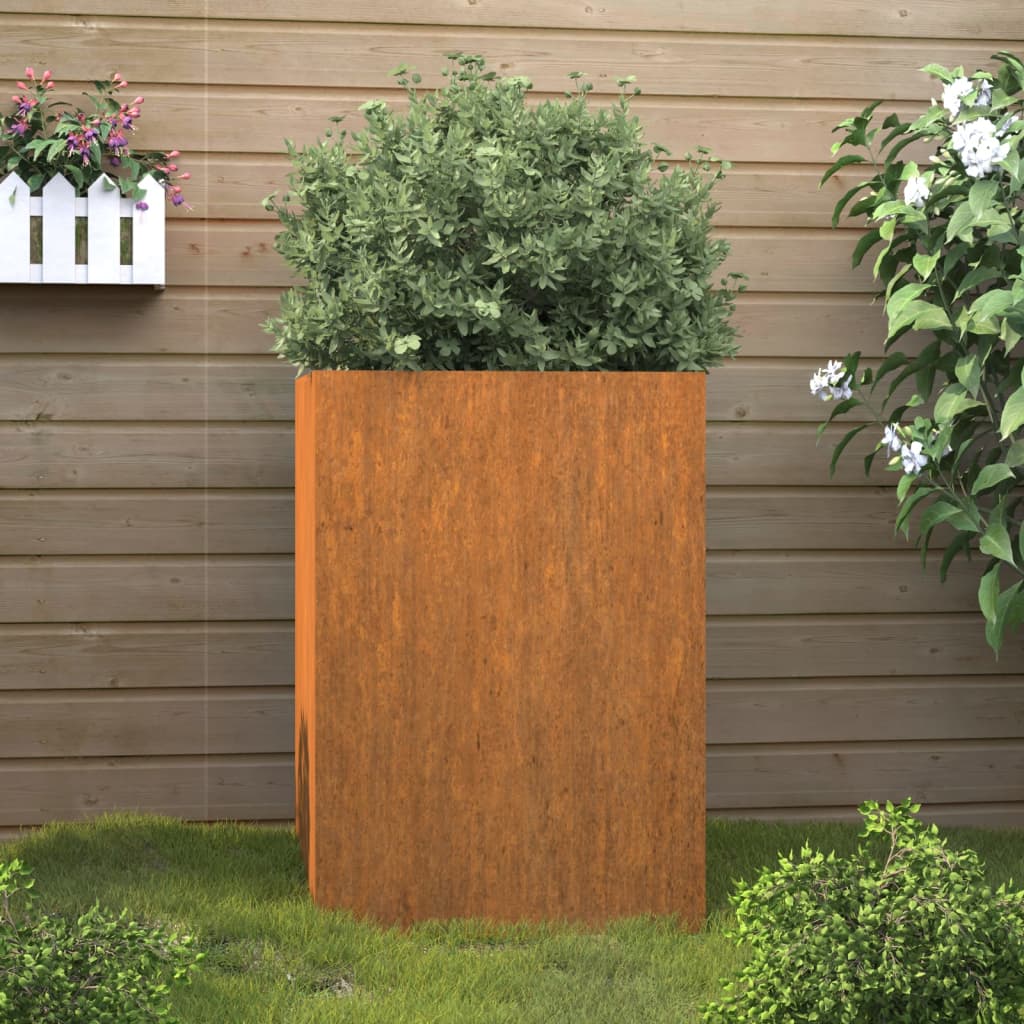 Jardinière 42x38x75 cm acier corten