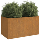 Jardinière 62x30x29 cm acier corten