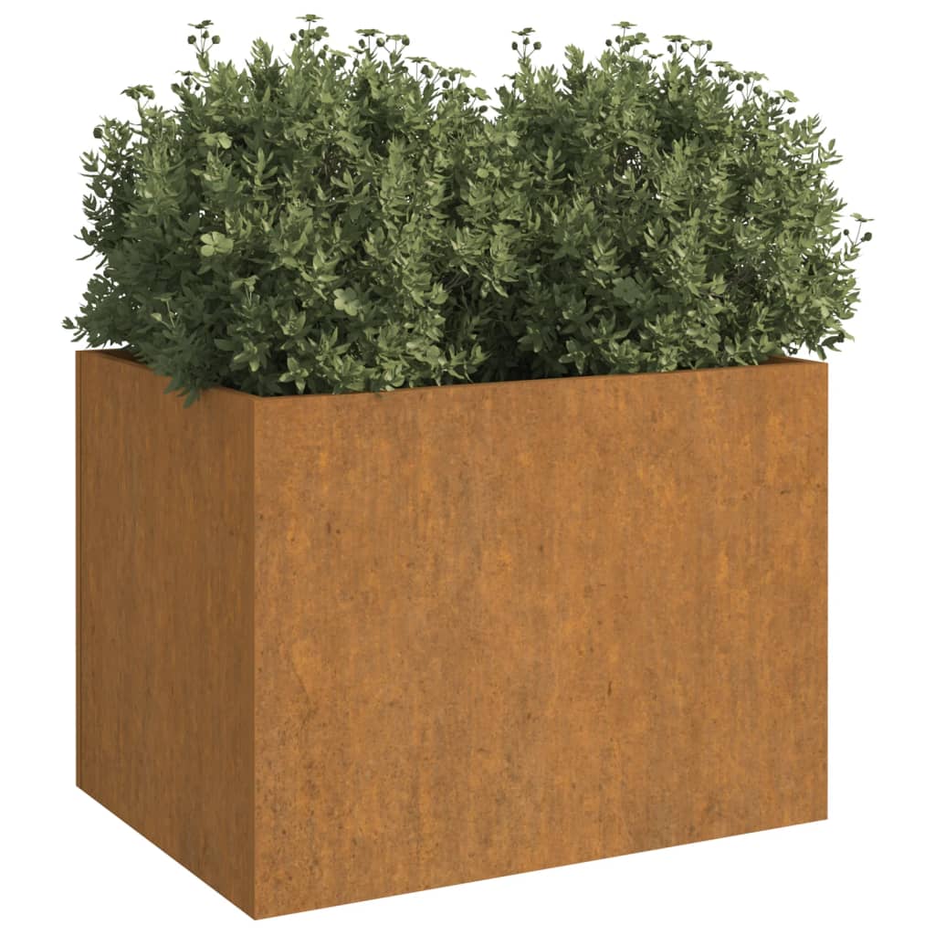 Jardinière 62x47x46 cm acier corten