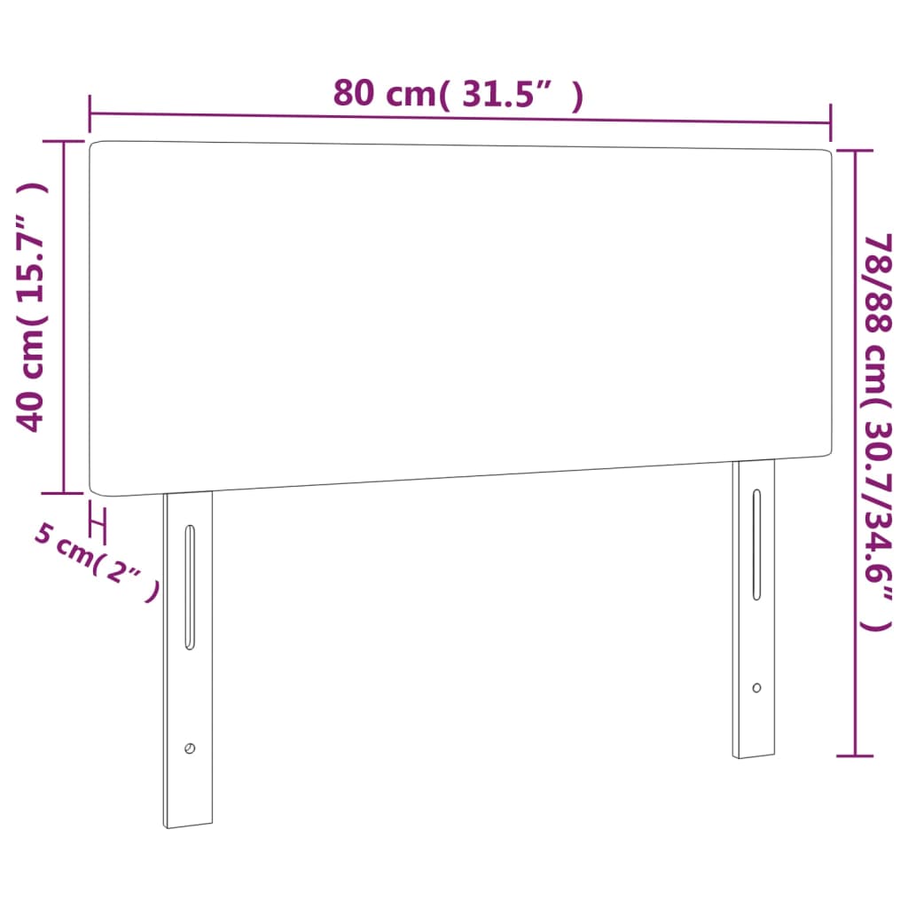 Tête de lit Gris foncé 80x5x78/88 cm Tissu