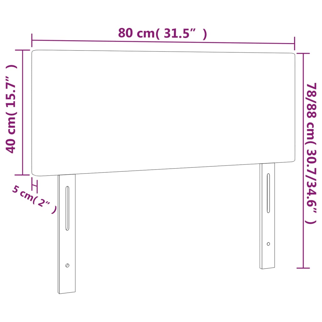 Tête de lit Blanc 80x5x78/88 cm Similicuir