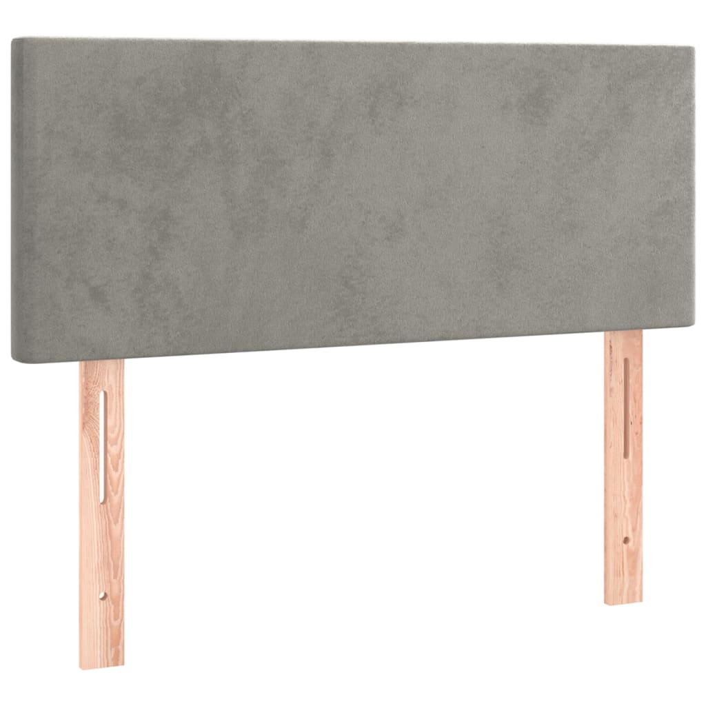 Tête de lit Gris clair 80x5x78/88 cm Velours