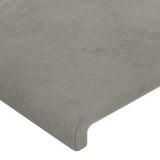 Tête de lit Gris clair 80x5x78/88 cm Velours