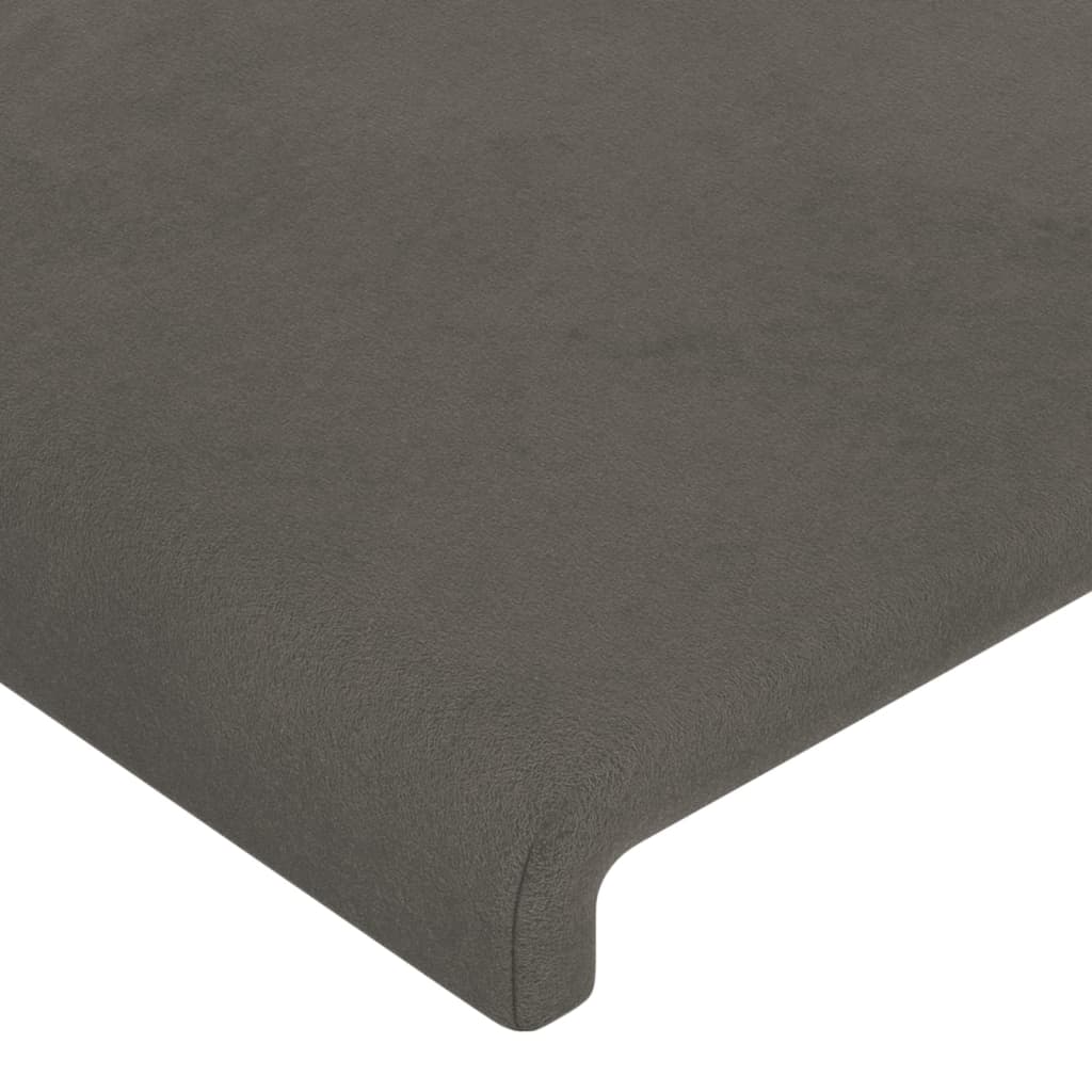 Tête de lit Gris foncé 90x5x78/88 cm Velours