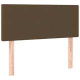 Tête de lit Marron Foncé 100x5x78/88 cm Tissu