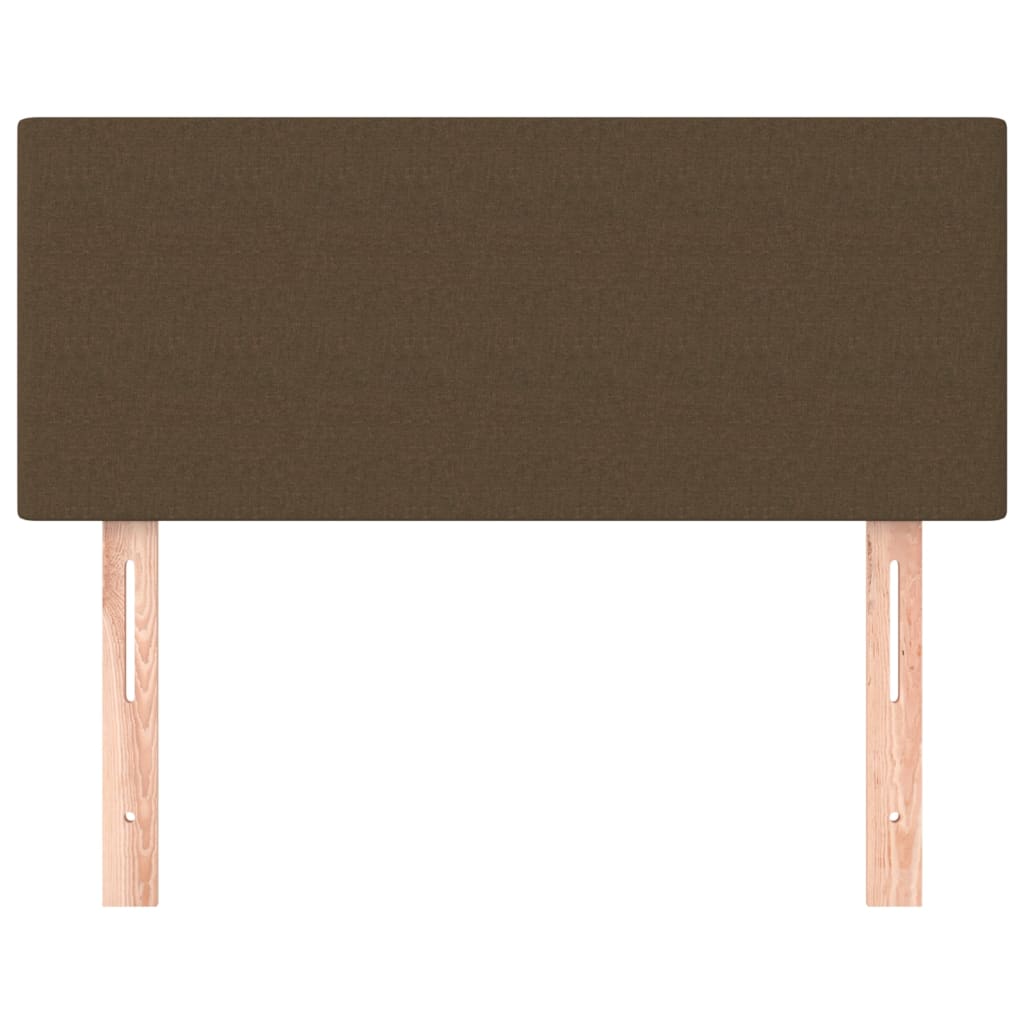 Tête de lit Marron Foncé 100x5x78/88 cm Tissu