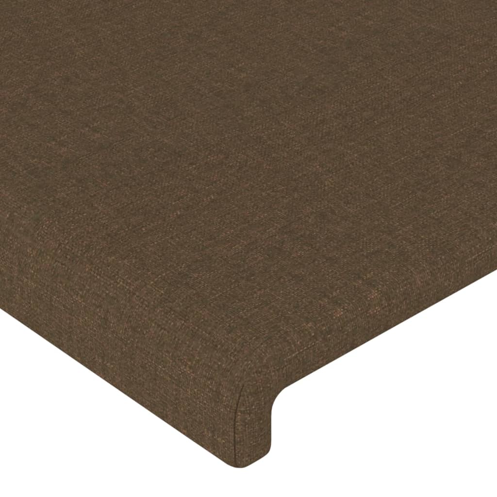 Tête de lit Marron Foncé 100x5x78/88 cm Tissu