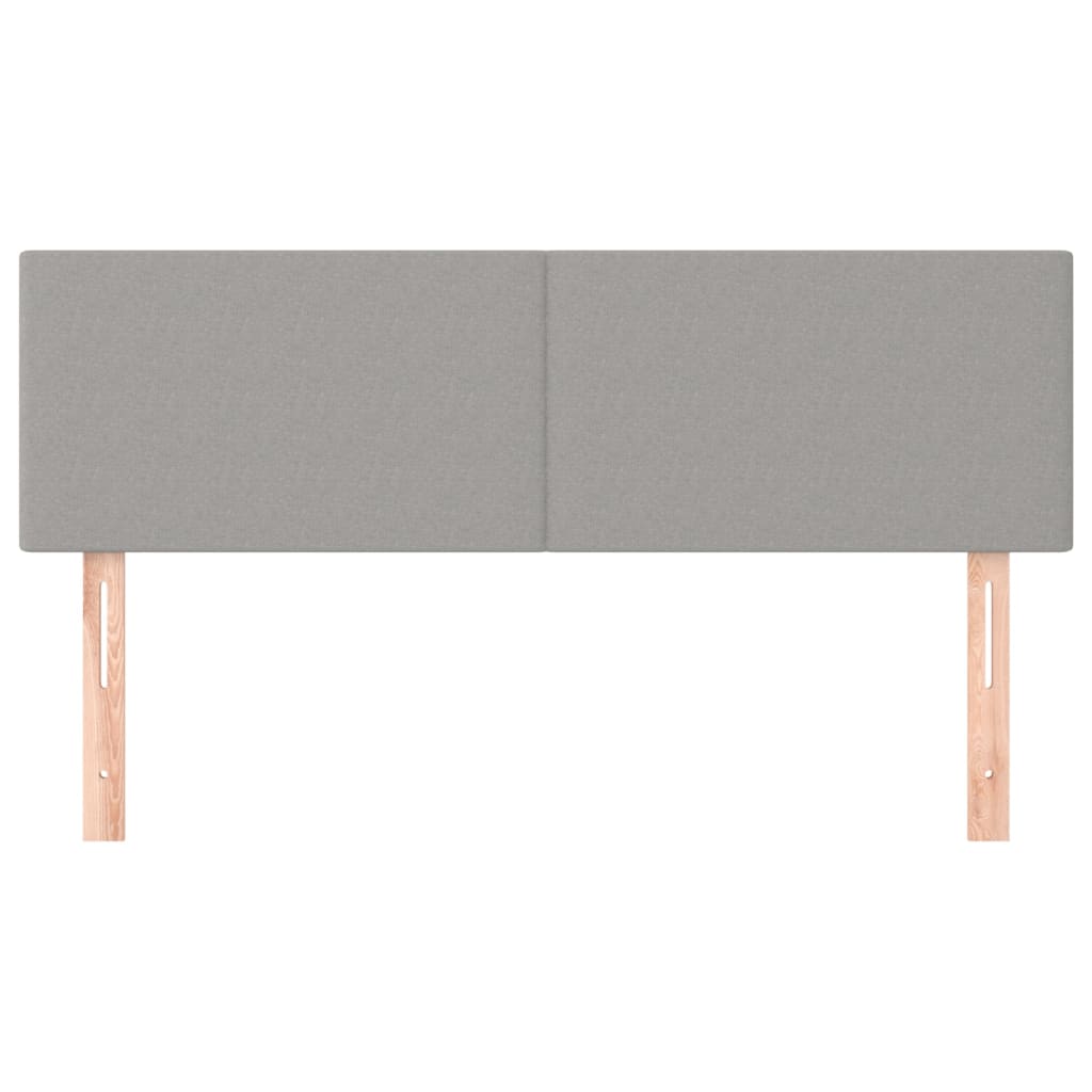 Têtes de lit 2 pcs Gris clair 72x5x78/88 cm Tissu