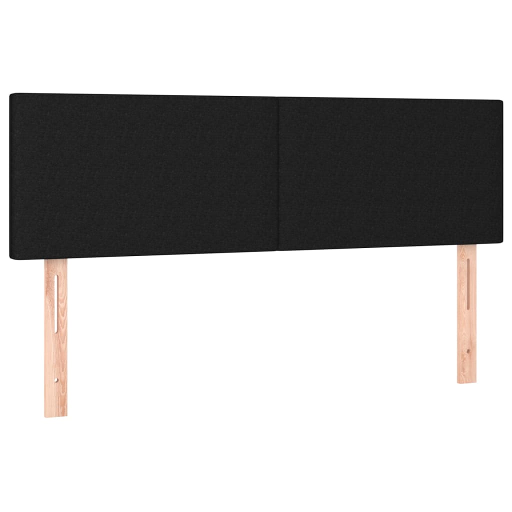 Têtes de lit 2 pcs Noir 72x5x78/88 cm Tissu