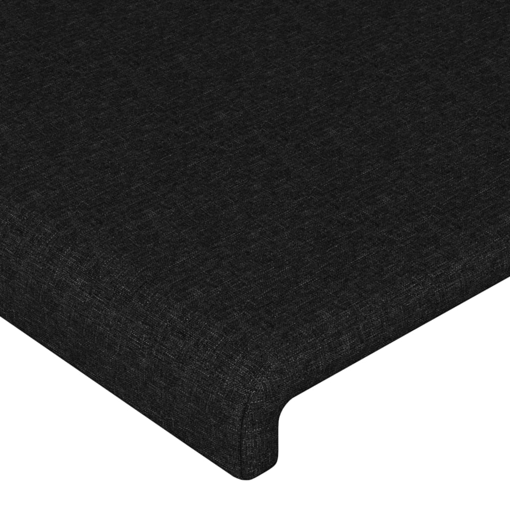 Têtes de lit 2 pcs Noir 72x5x78/88 cm Tissu