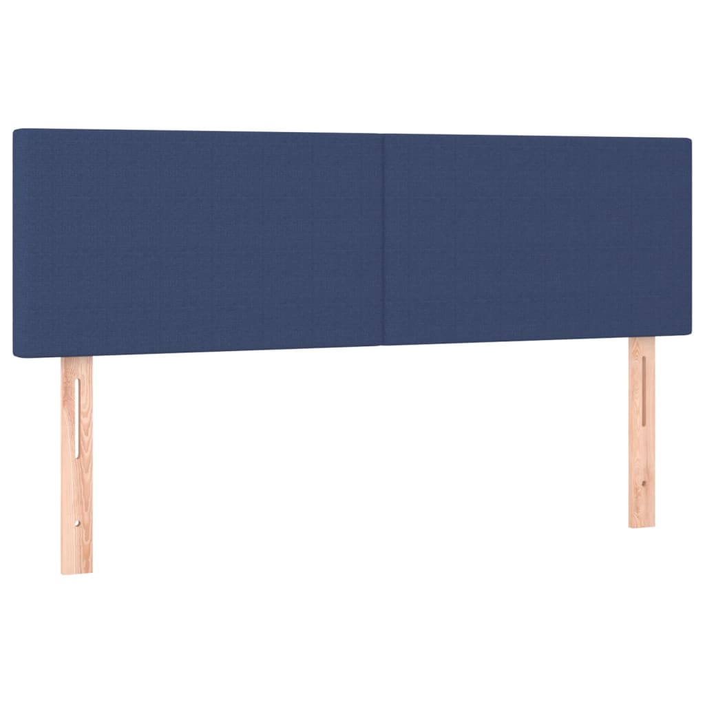 Têtes de lit 2 pcs Bleu 72x5x78/88 cm Tissu