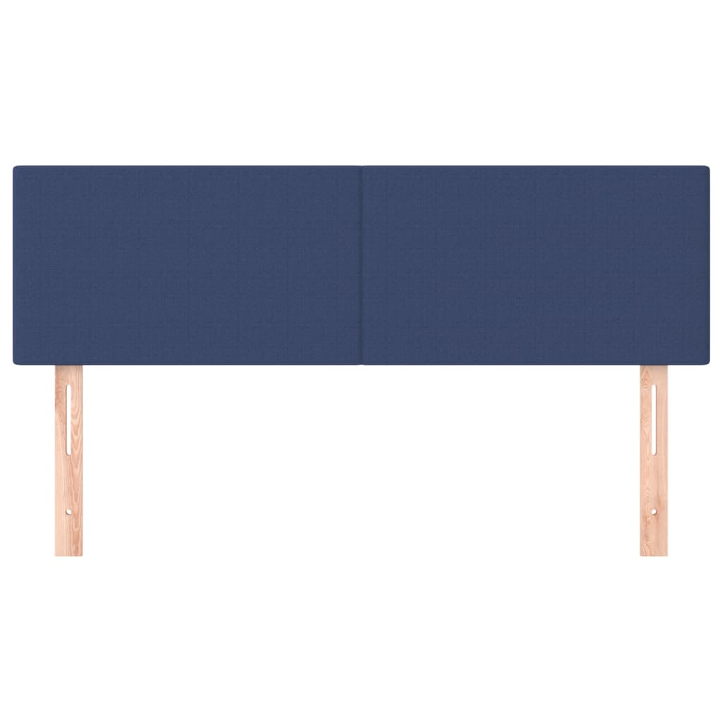 Têtes de lit 2 pcs Bleu 72x5x78/88 cm Tissu