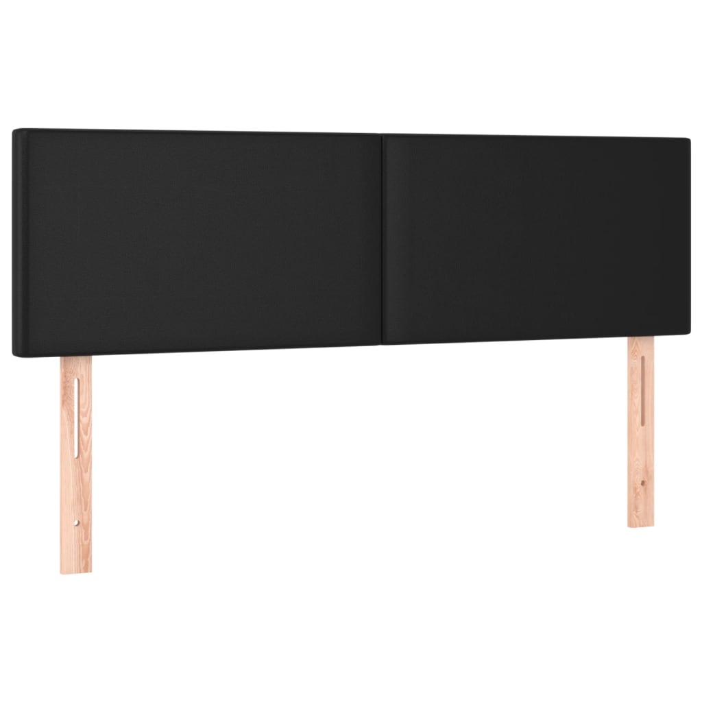 Têtes de lit 2 pcs Noir 72x5x78/88 cm Similicuir