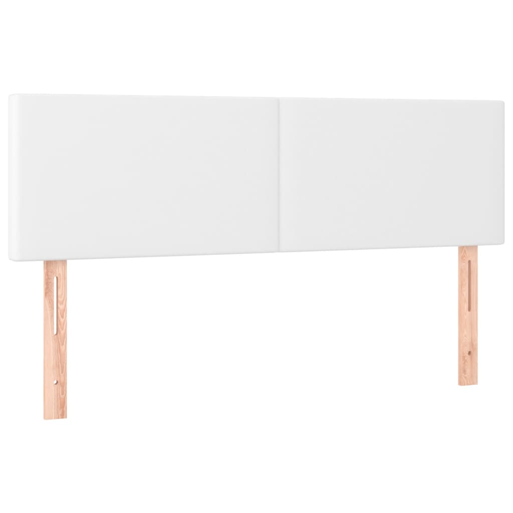 Têtes de lit 2 pcs Blanc 72x5x78/88 cm Similicuir