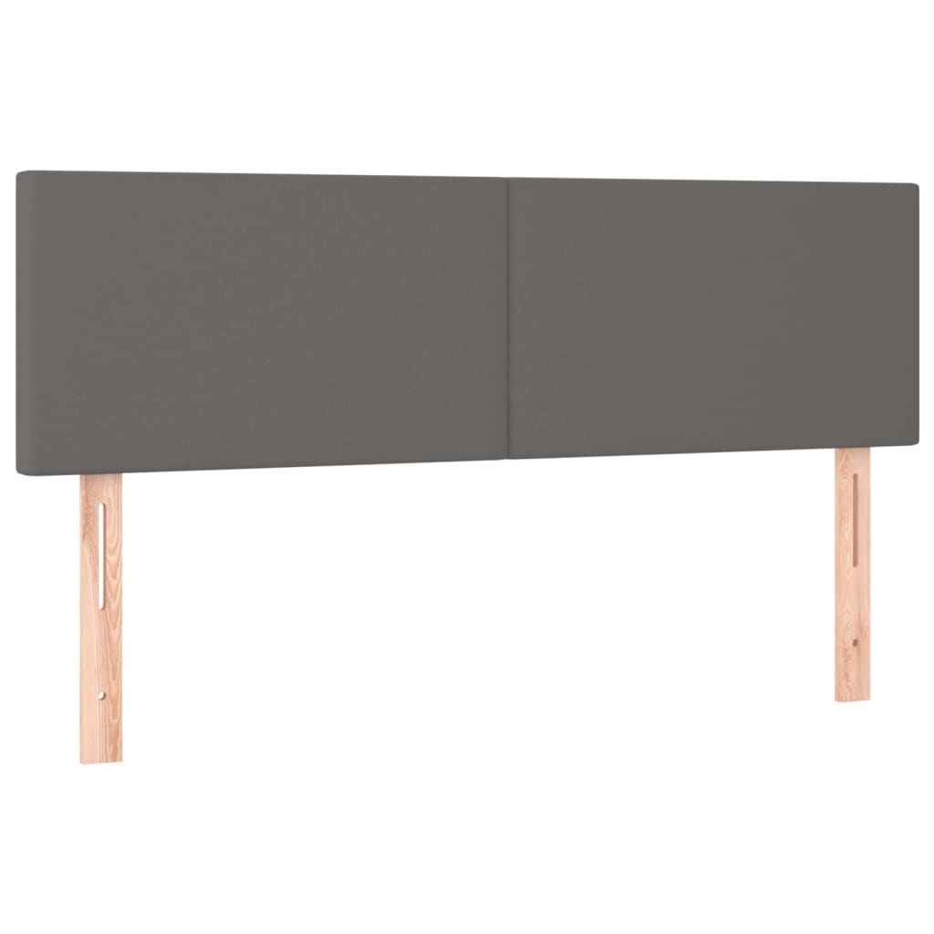 Têtes de lit 2 pcs Gris 72x5x78/88 cm Similicuir