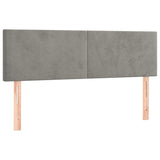 Têtes de lit 2 pcs Gris clair 72x5x78/88 cm Velours