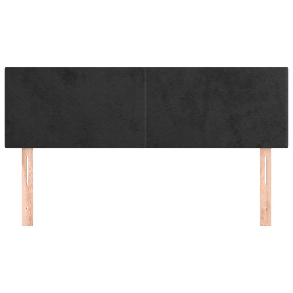 Têtes de lit 2 pcs Noir 72x5x78/88 cm Velours