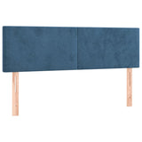 Têtes de lit 2 pcs Bleu foncé 72x5x78/88 cm Velours