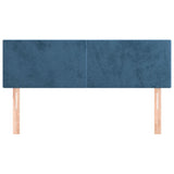 Têtes de lit 2 pcs Bleu foncé 72x5x78/88 cm Velours