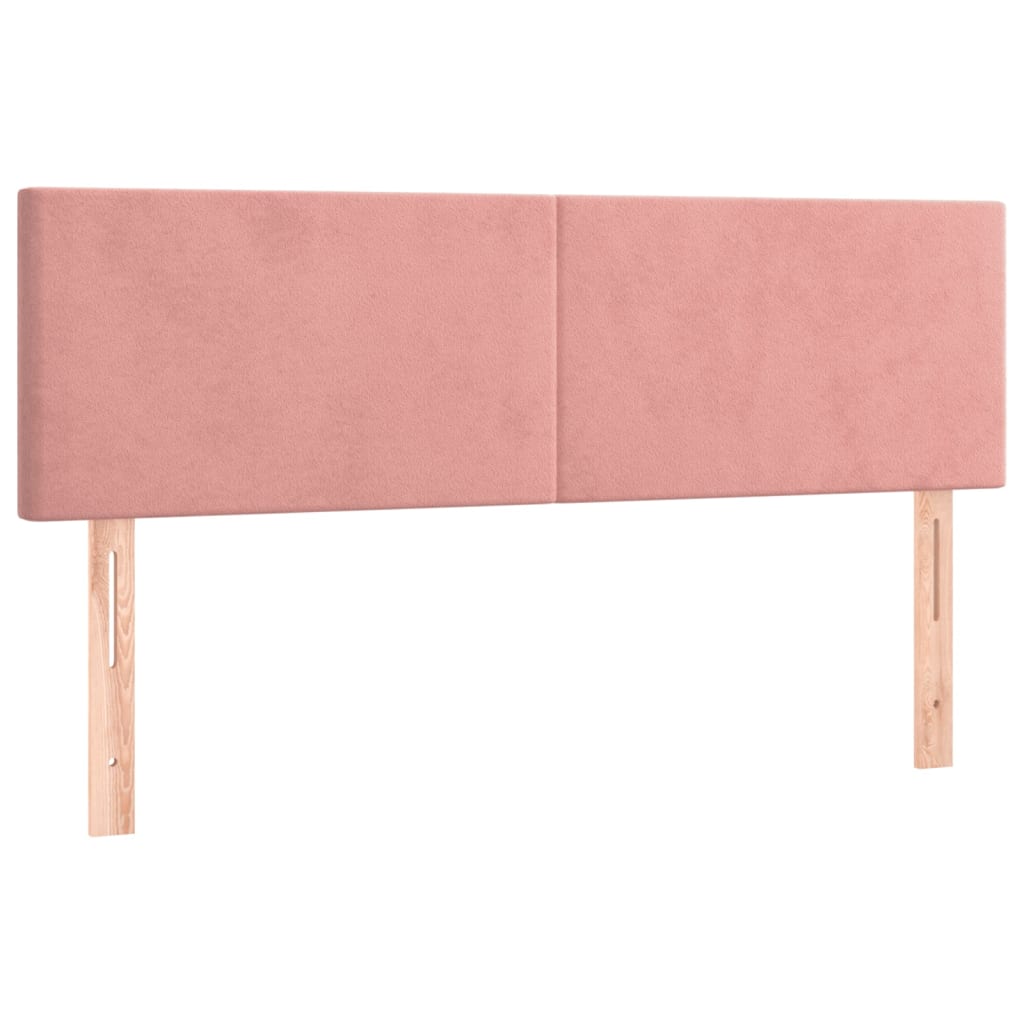 Têtes de lit 2 pcs Rose 72x5x78/88 cm Velours