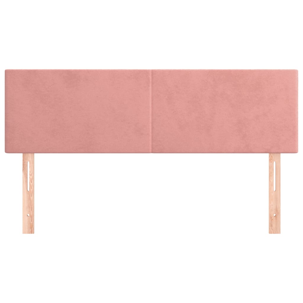 Têtes de lit 2 pcs Rose 72x5x78/88 cm Velours