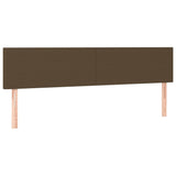 Têtes de lit 2 pcs Marron Foncé 80x5x78/88 cm Tissu