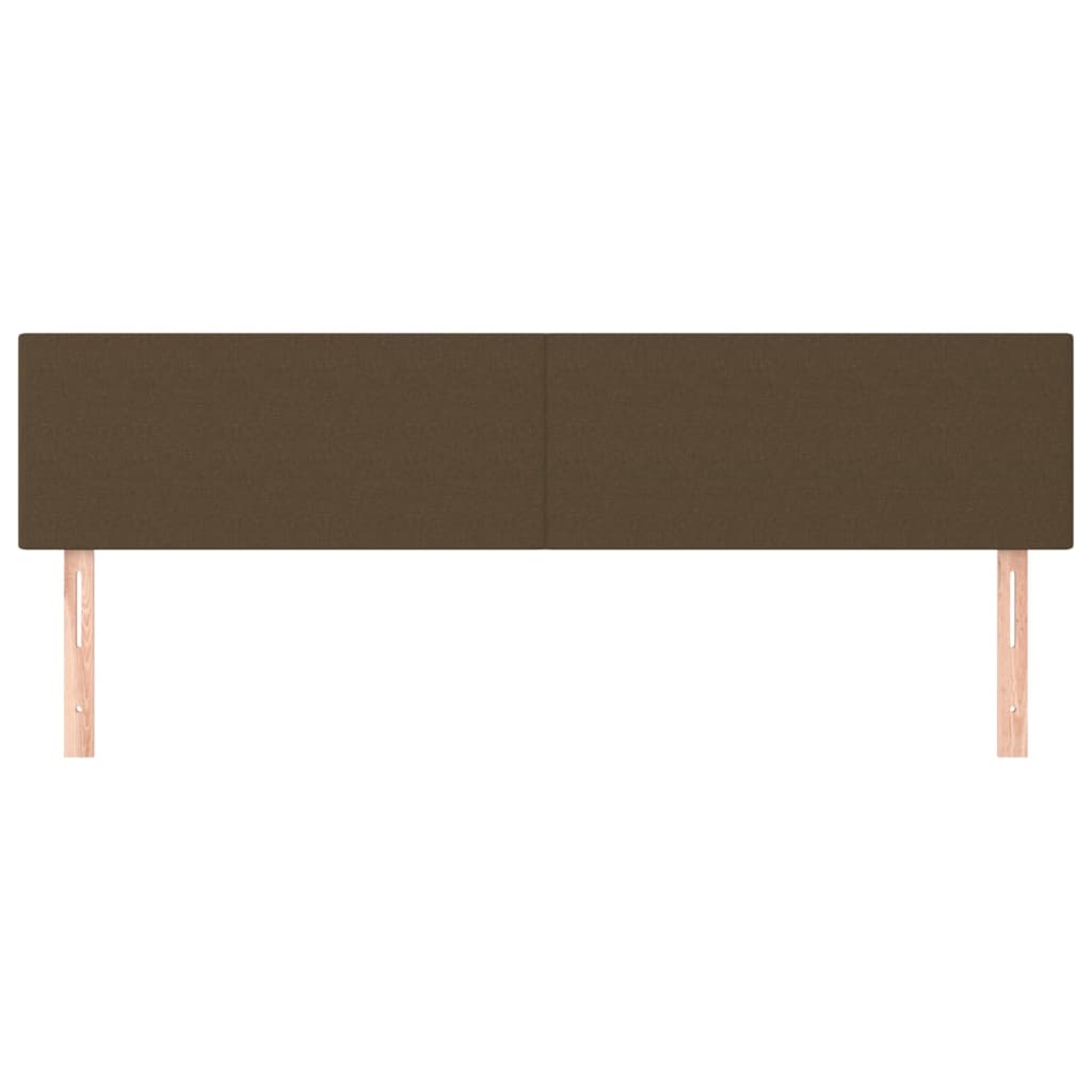 Têtes de lit 2 pcs Marron Foncé 80x5x78/88 cm Tissu