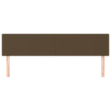 Têtes de lit 2 pcs Marron Foncé 80x5x78/88 cm Tissu