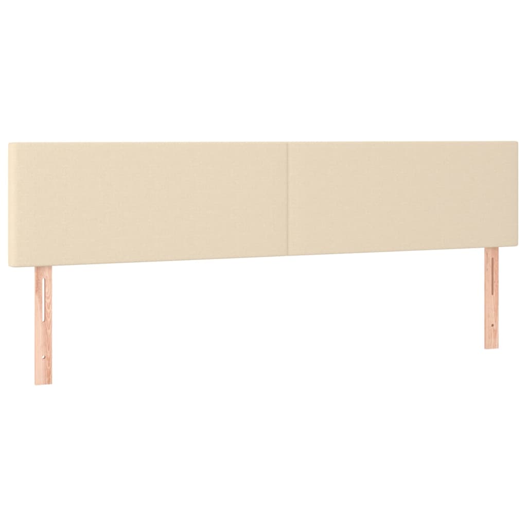 Têtes de lit 2 pcs Crème 80x5x78/88 cm Tissu