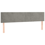 Têtes de lit 2 pcs Gris clair 80x5x78/88 cm Velours