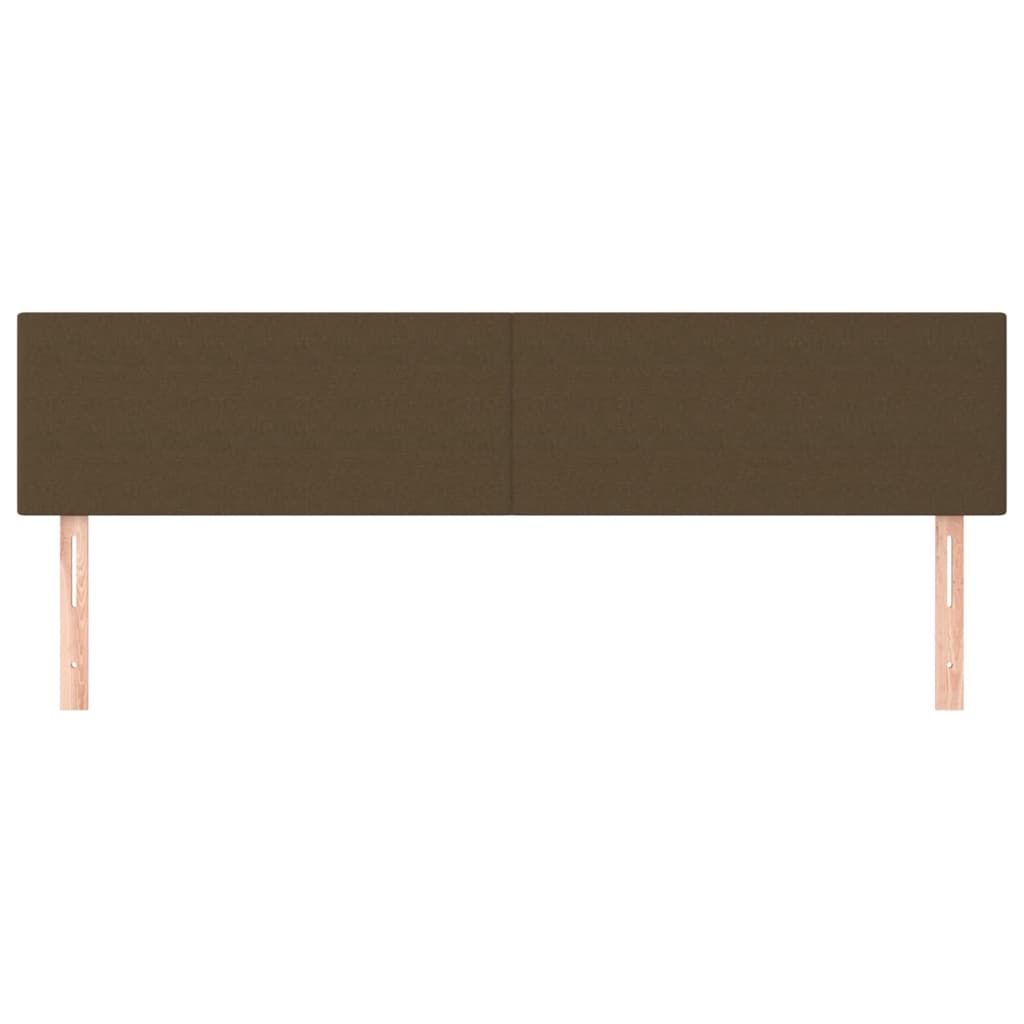 Têtes de lit 2 pcs Marron Foncé 90x5x78/88 cm Tissu