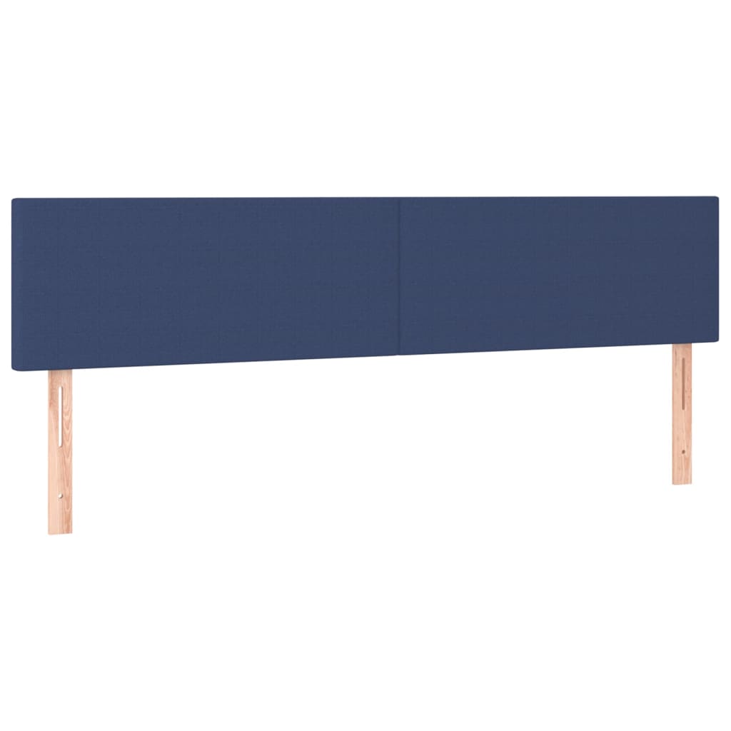 Têtes de lit 2 pcs Bleu 90x5x78/88 cm Tissu