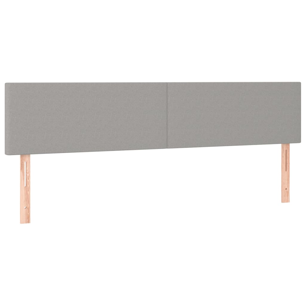 Têtes de lit 2 pcs Gris clair 100x5x78/88 cm Tissu