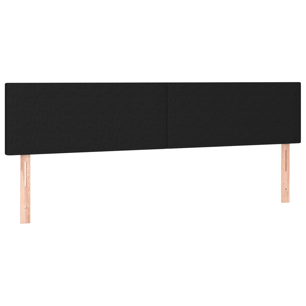 Têtes de lit 2 pcs Noir 100x5x78/88 cm Tissu