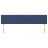 Têtes de lit 2 pcs Bleu 100x5x78/88 cm Tissu