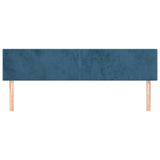 Têtes de lit 2 pcs Bleu foncé 100x5x78/88 cm Velours