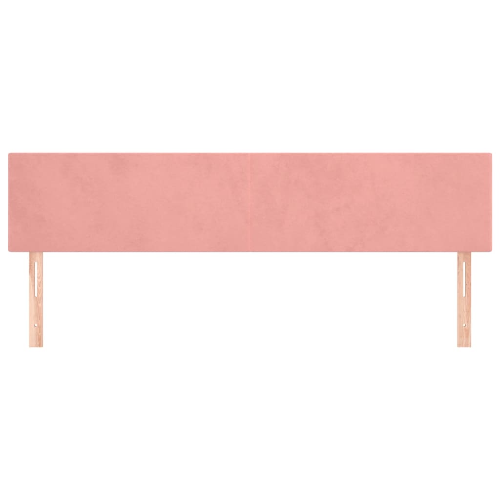 Têtes de lit 2 pcs Rose 100x5x78/88 cm Velours