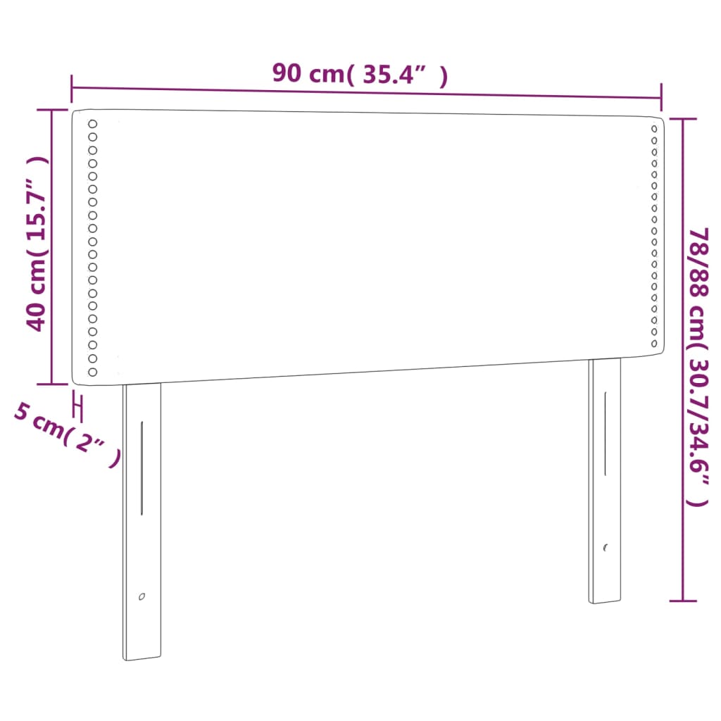 Tête de lit Crème 90x5x78/88 cm Tissu