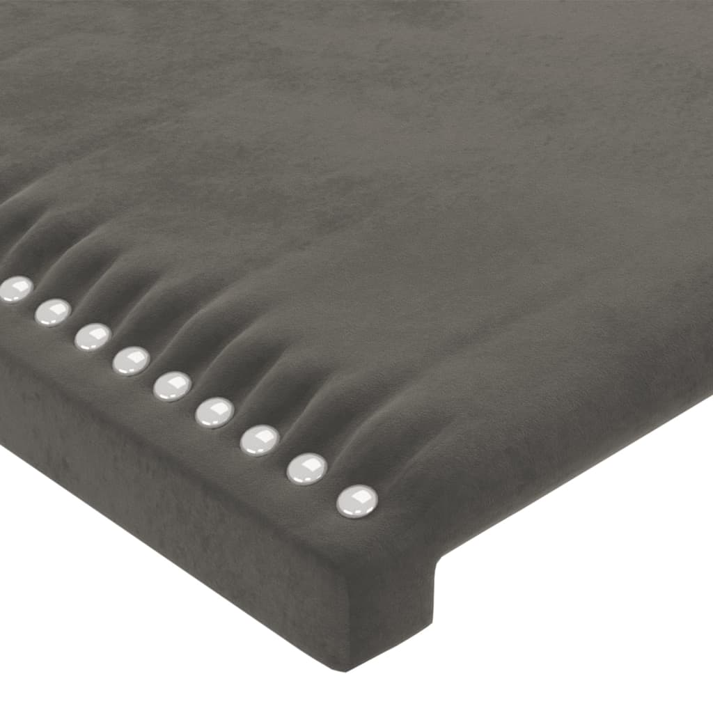 Tête de lit Gris foncé 90x5x78/88 cm Velours